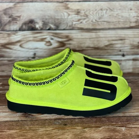 UGG Mens Tasman Chopd Key Lime Slippers Sz 9 NEW UGG Tasman CHOPD KEY Lime Black Men main image 2